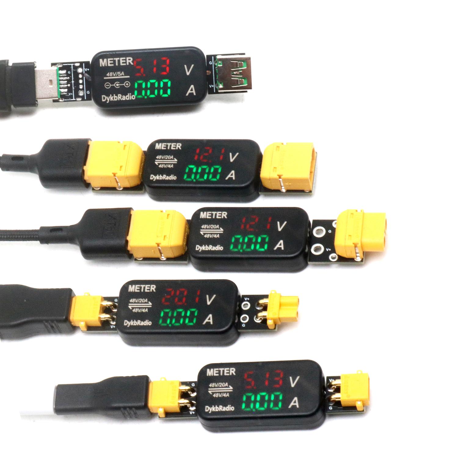 Drone Battery Voltage Checker - USB XT30 XT60 DC 20A Misuratore