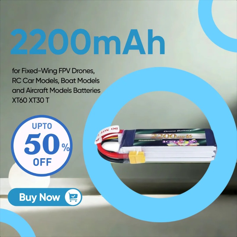 Drone Battery Li-Ion - Batteria ricaricabile da 2200 mAh 35C