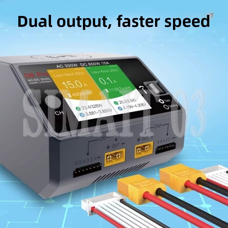 Drone Battery Balance Charger - Caricabatterie Intelligente HOTA D6 Pro |