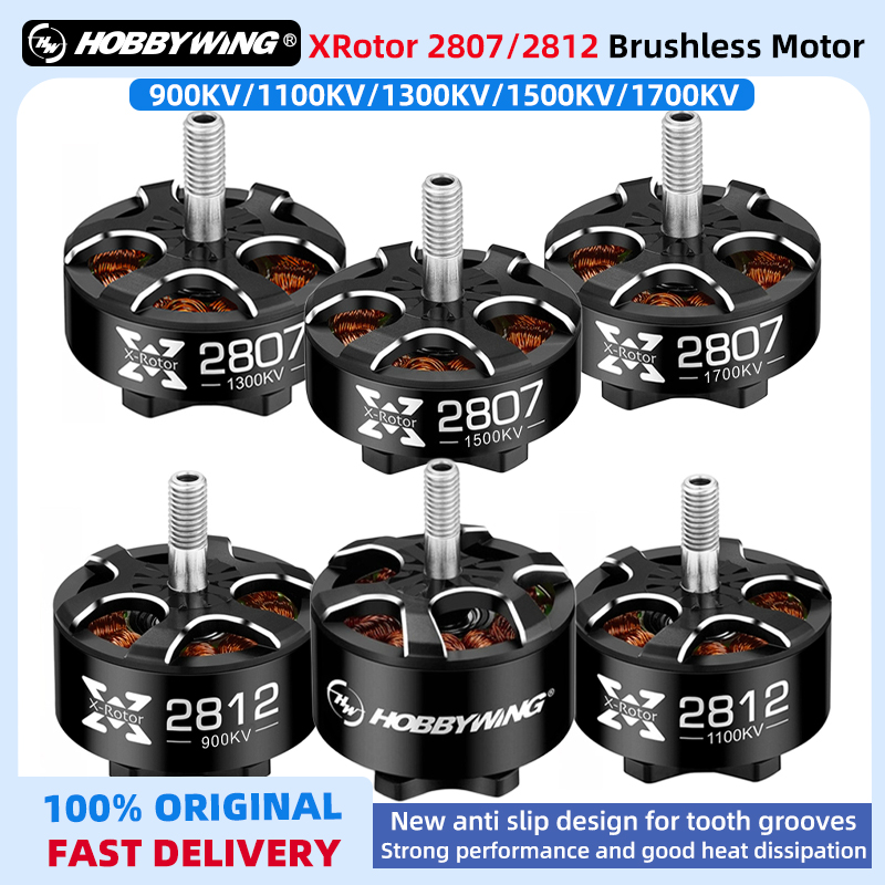 Drone Battery 4S - Motori Brushless Neri HOBBYWING Xrotor 2807/2812