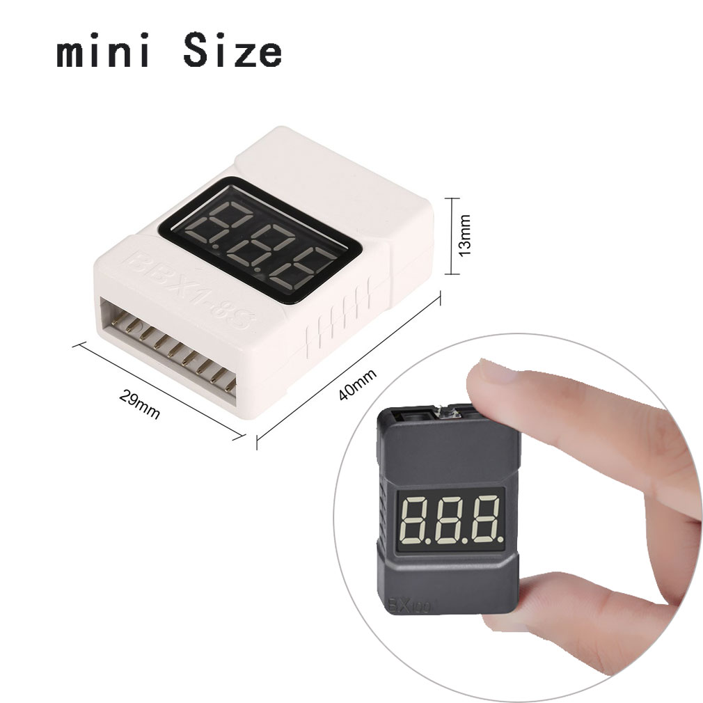 Drone Battery Voltage Checker - 1-8S Lipo Tester di tensione della