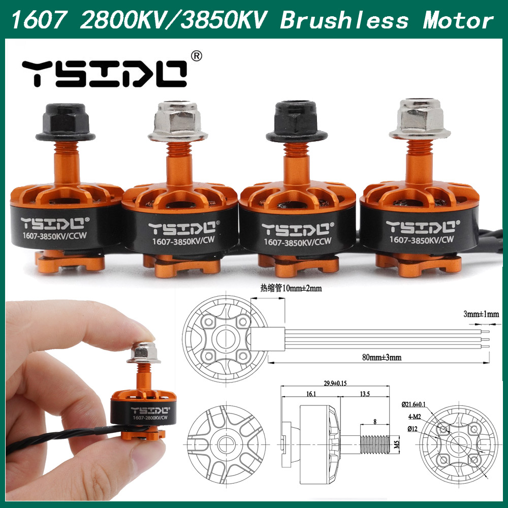 Drone Battery 4S - YSIDO 1607 2800KV 3850KV 3-4S Motore
