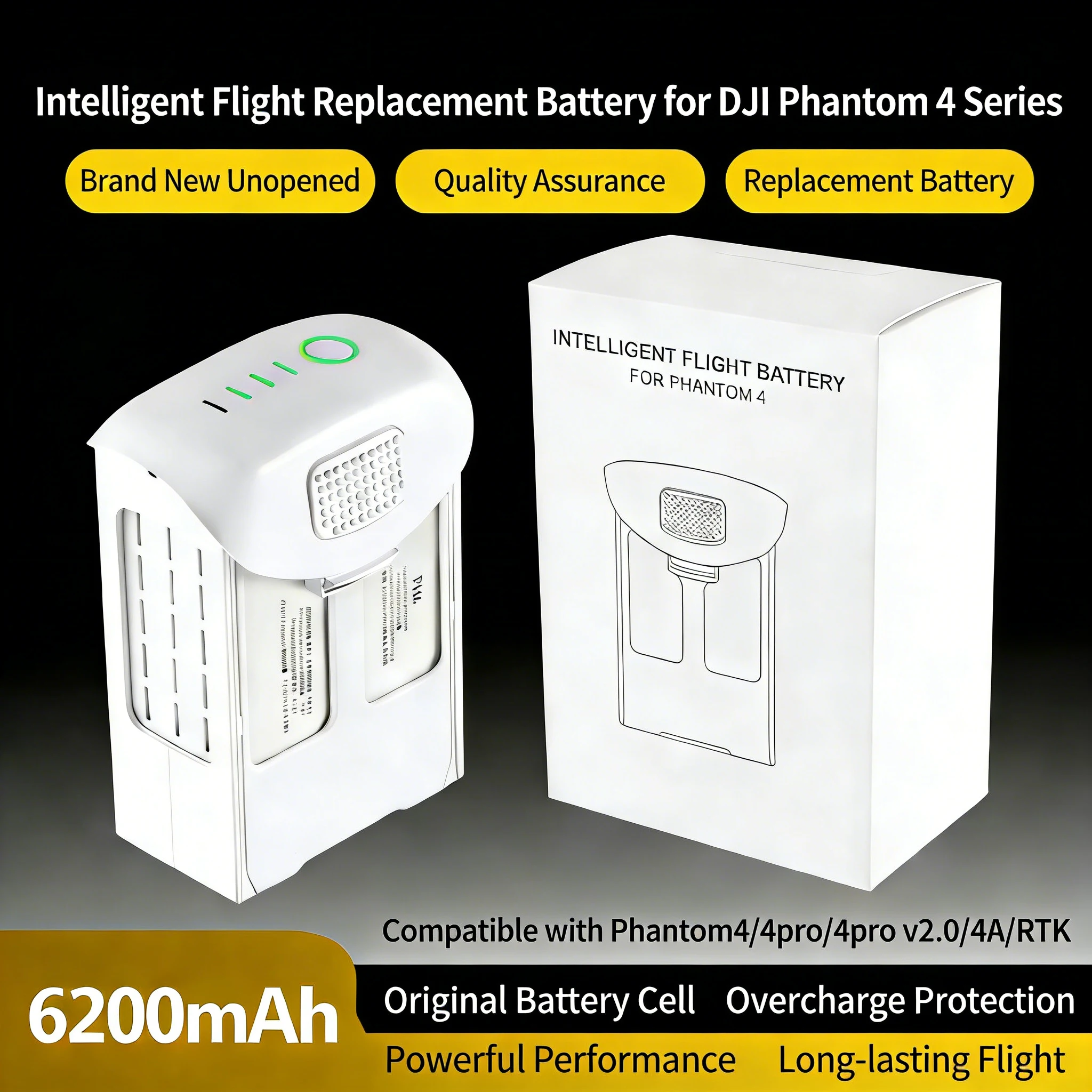 Drone Battery Li-Ion - Nuova Batteria Phantom 4 da 6200mAh