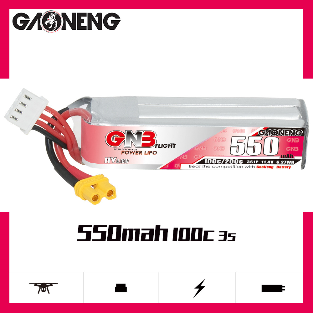 Batteria Lipo GNB HV 11.4V 550 - Drone Battery 3S recensione e prezzo