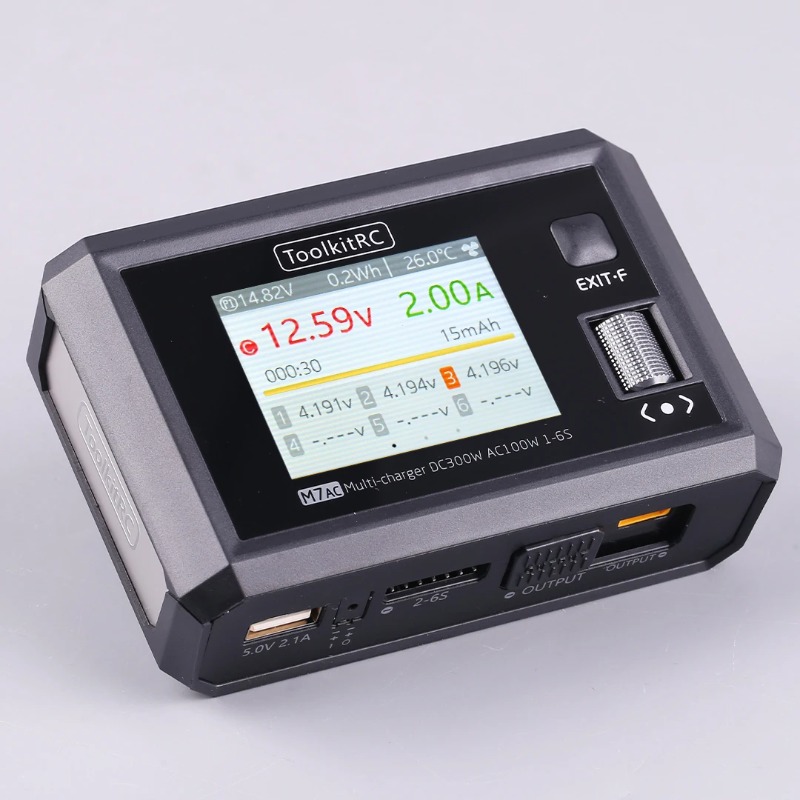NUOVO ToolkitRC M7AC AC 100W / - Drone Battery Balance Charger recensione e prezzo