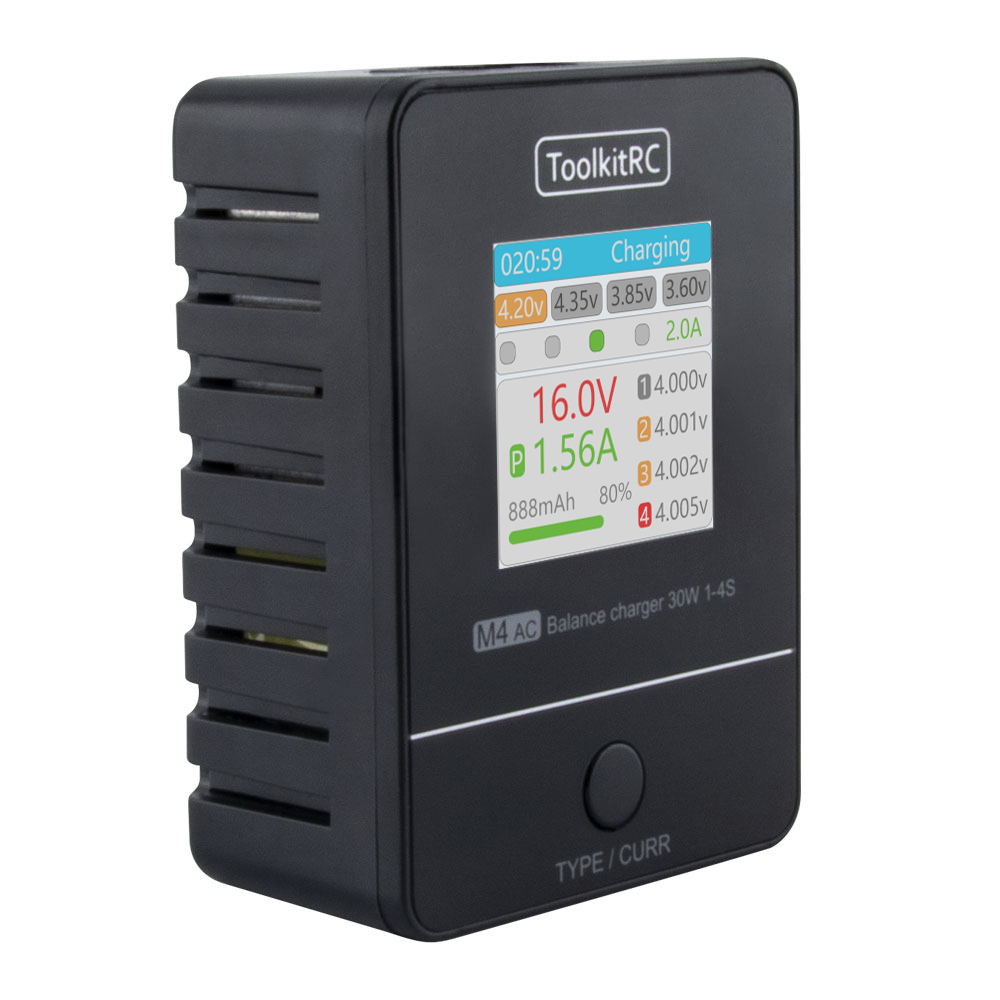 ToolkitRC M4AC 30W LiPO LiFE L - Drone Battery Balance Charger recensione e prezzo