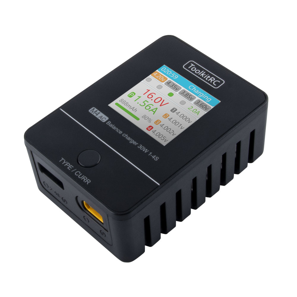 ToolkitRC M4AC 30W LiPO LiFE L - Drone Battery Balance Charger recensione e prezzo