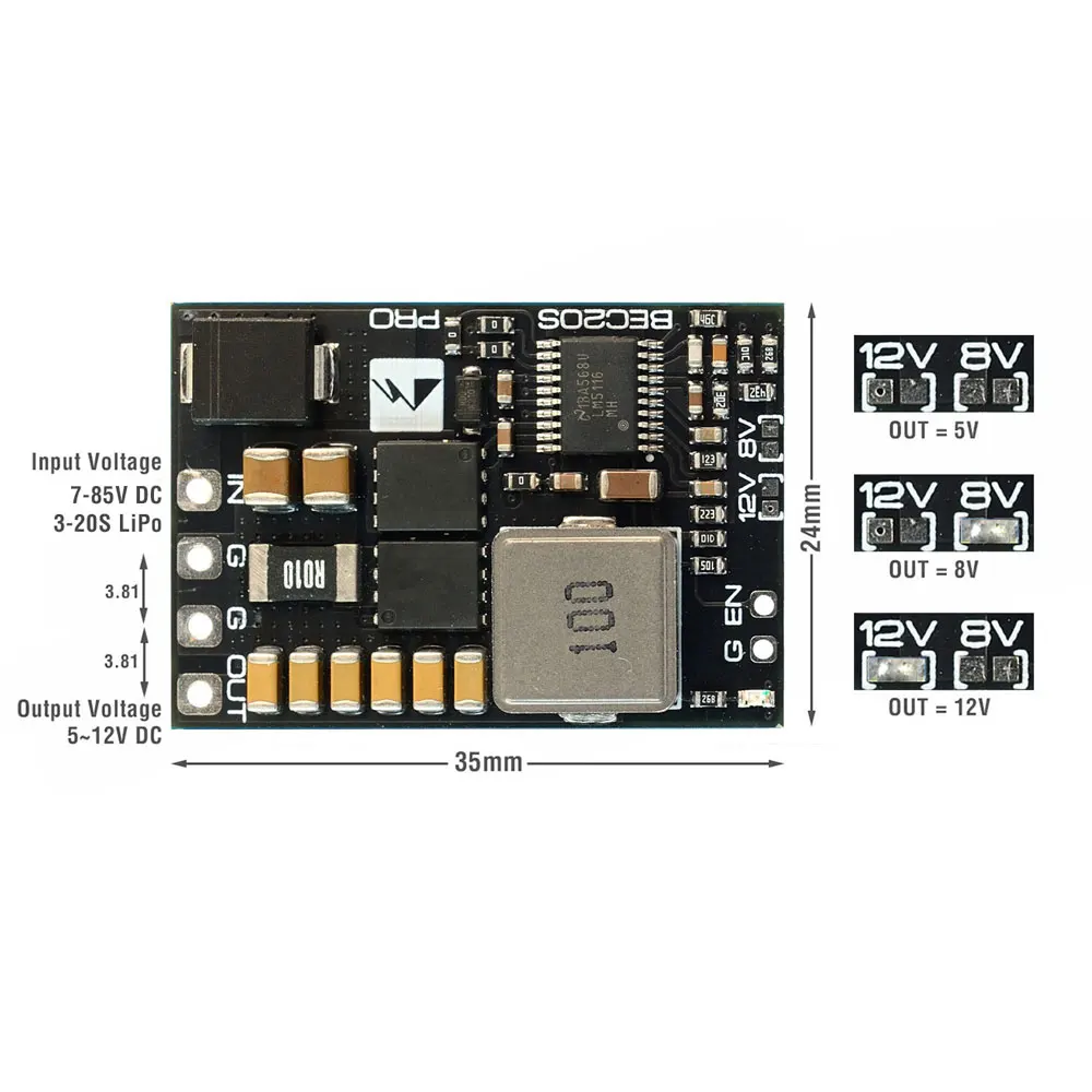 MatekSys BEC 20S-PRO 7-85V a 5 - Drone Battery High Voltage recensione e prezzo