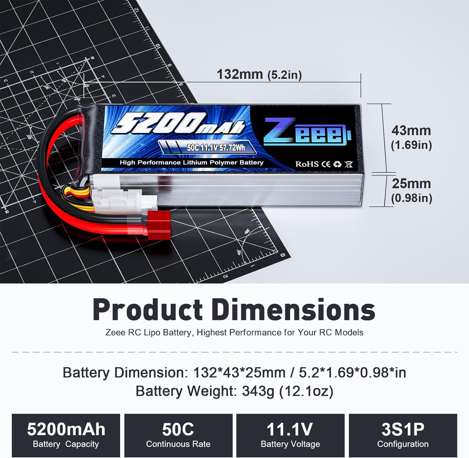 1/2 unità Zeee 11.1V 50C 5200m - Drone Battery 3S recensione e prezzo