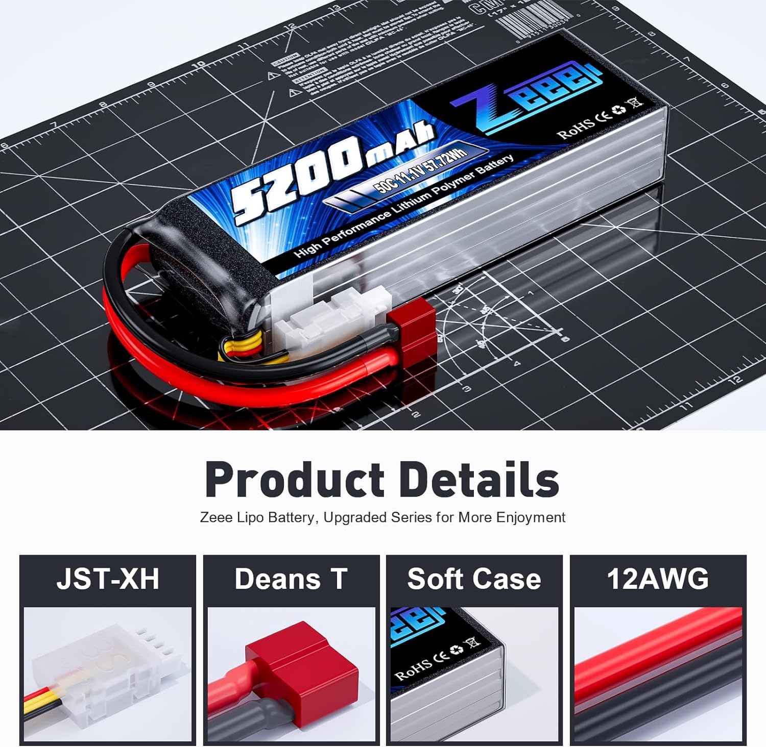 1/2 unità Zeee 11.1V 50C 5200m - Drone Battery 3S recensione e prezzo